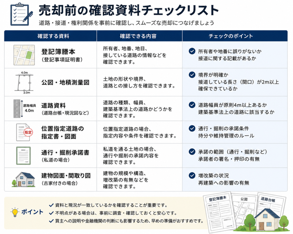 沖縄市・うるま市で土地を売る前に確認したい道路・接道・権利関係の資料チェックリスト