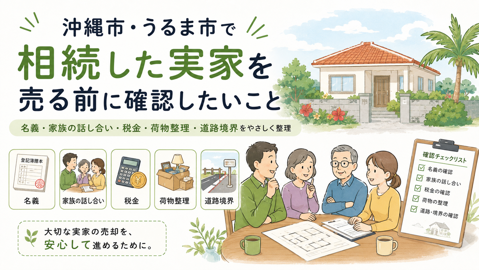 沖縄市・うるま市で相続した実家を売る前に確認したいこと