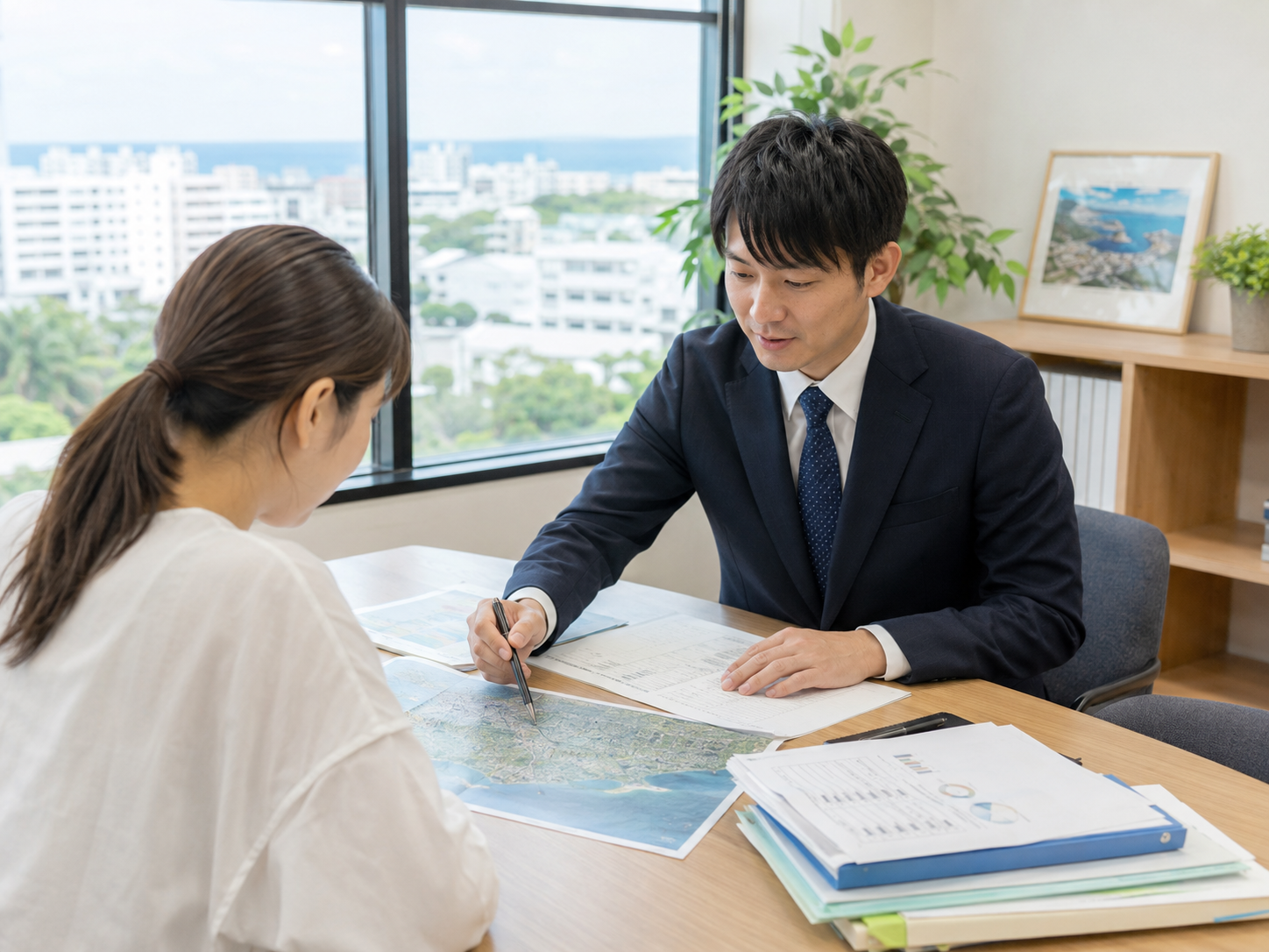 相続不動産の書類や所在地を確認する相談シーン