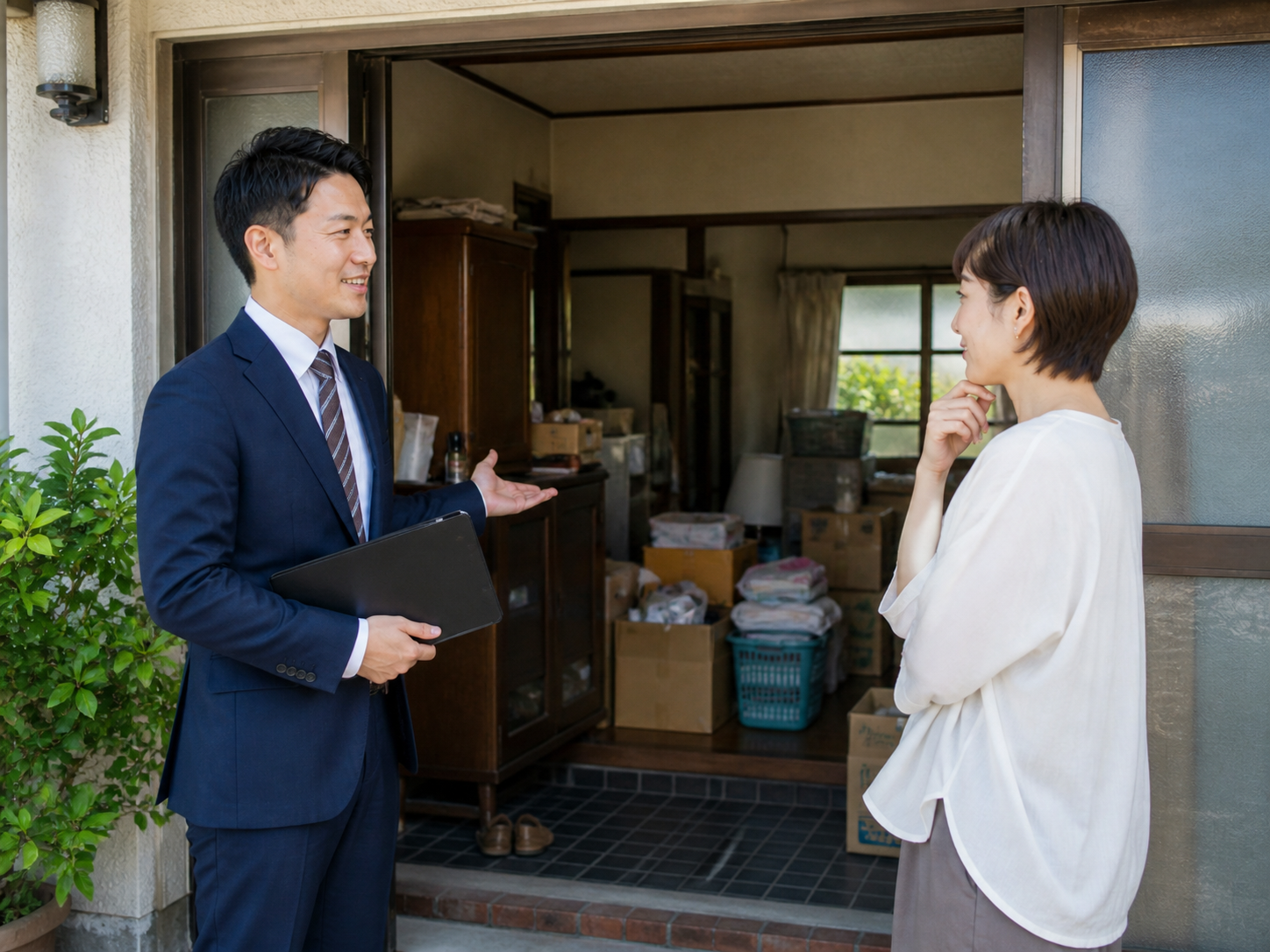 古い建物の解体や買取を比較する相談イメージ