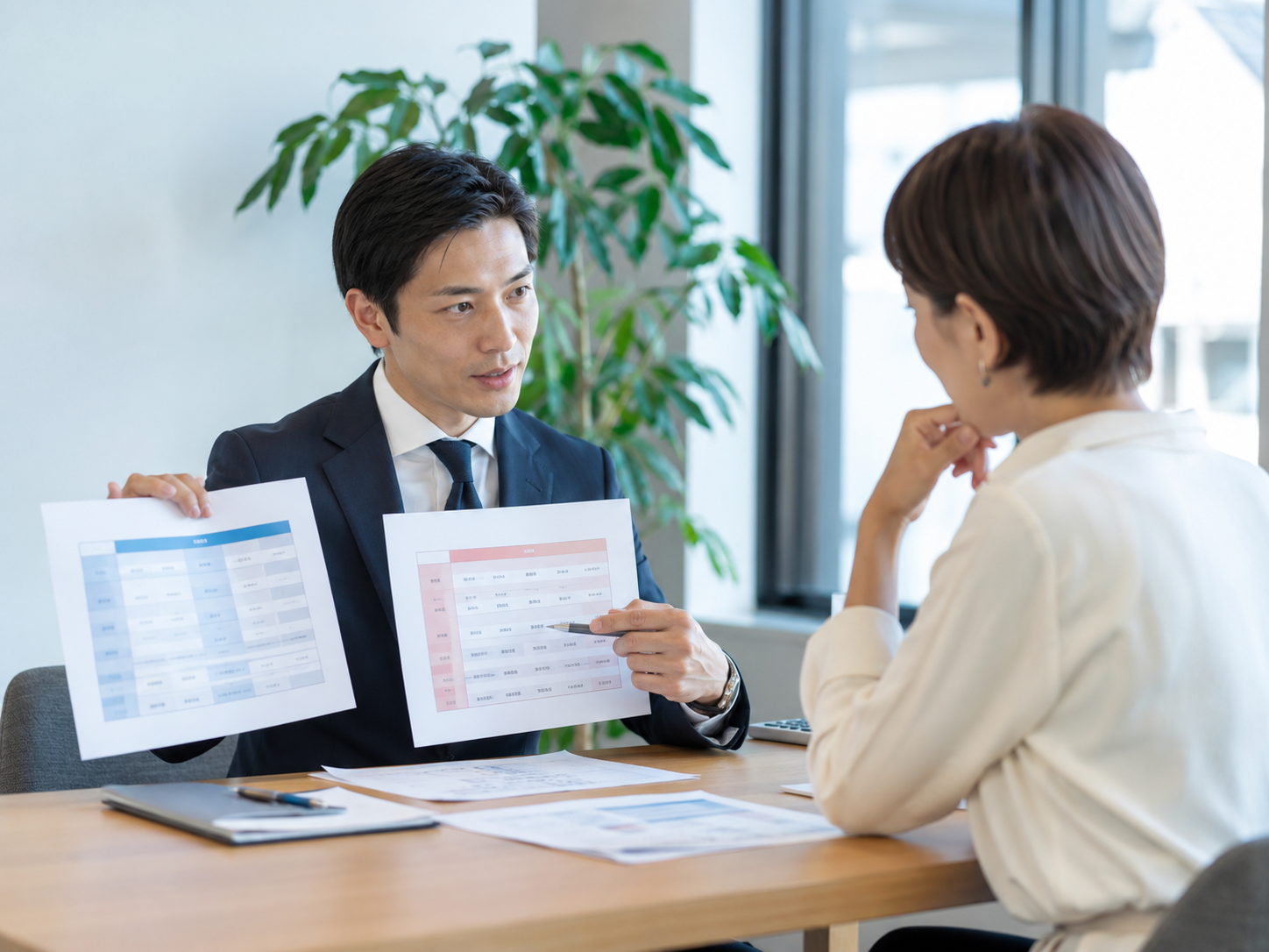 査定額と成約データを比較して確認する相談シーン